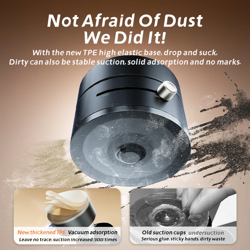 Portable ABS Vacuum Magnetic Phone Stand Flexible Foldable Multi-Functional Mobile Holder Home Office Live Streaming