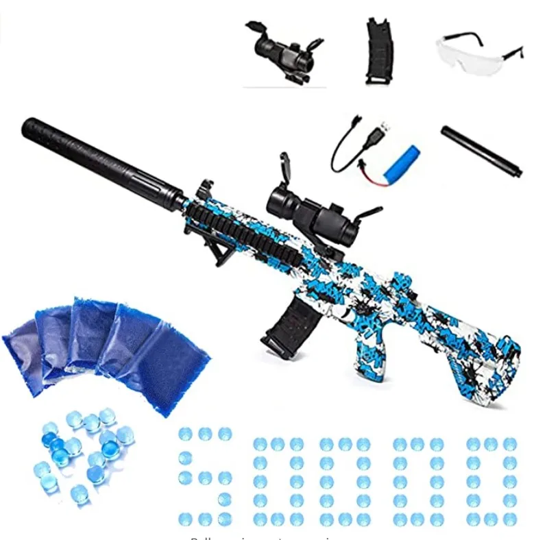 Electric Gel Ball Blaster Toy - M416 Gel Ball Blaster Water Ball Blaster with Water Gel Beads for Adults Shooting Battle