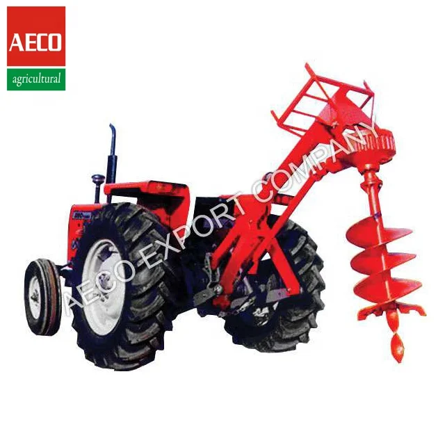 Massey Ferguson Tractor with Post Hole Digger