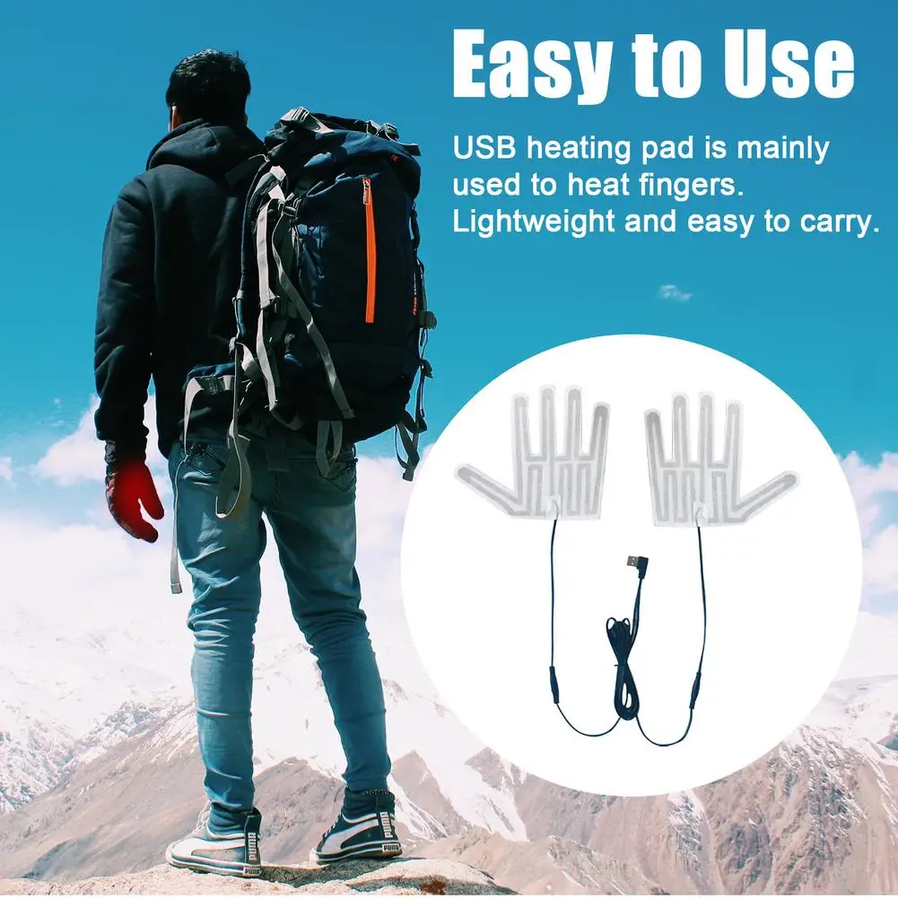1 Pair 5V Winter Outdoor Thermal Warm Heater For Shoes Gloves Pad Gloves Heated Pads Electric Heating Element