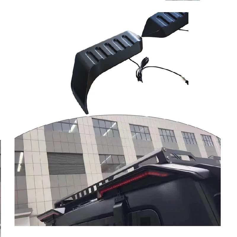 Car Exterior Accessories Factory ABS Wing Rear Led Roof Spoiler For Jeep Wrangler JL JK 2018+