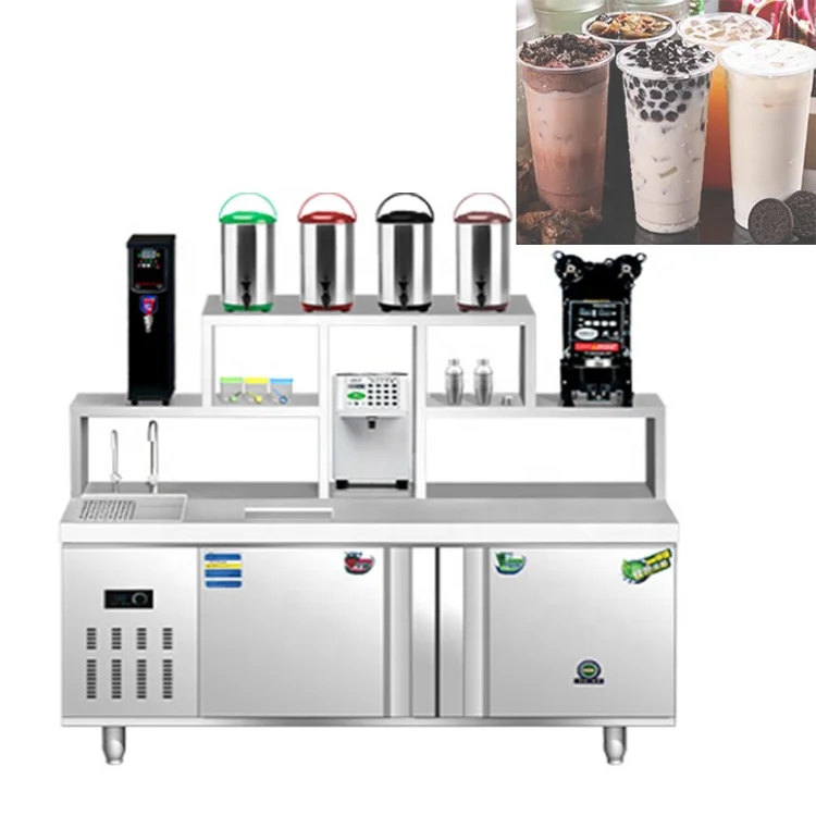 Professional Customized hot/cold drink snow gram salad station multi-layer kitchen freezer desktop storage rack