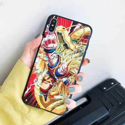 DBZ Goku Phone Covers Anime Super Saiyan Phone Case for iPhone 15 Pro Max 14 13 12 Pro 6 7 8