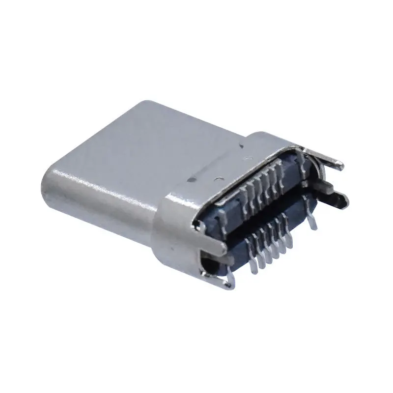 USB 3.0 Type C Male Connector 16 Pin Vertical 10.95mm SMT 180 Degree Male Socket for Fast Charging