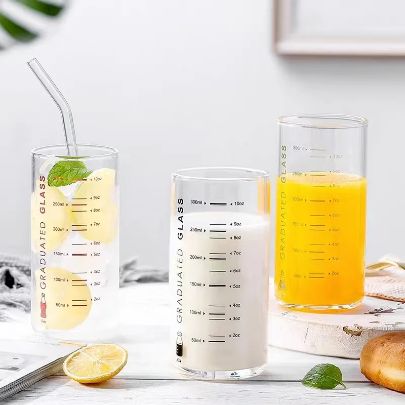 300 ml High borosilicate glass single-layer water cup, large belly cup, milk cup, heat-resistant glass cups