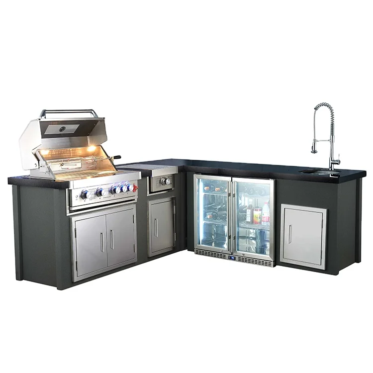 Professional Barbecue Gas Grill 6 Burners Cart Cooking Outdoor Bbq Grill for uk us