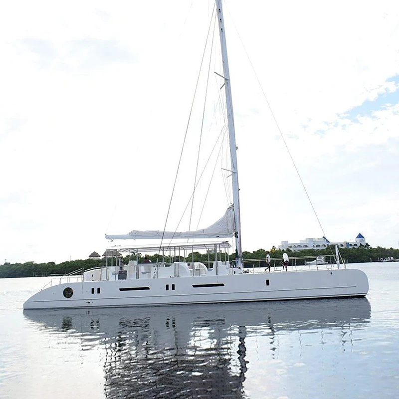 New Products 2024 Aluminum Sail Boat Modern Boat Yacht 12 Passengers Large Catamaran Sailing Boats