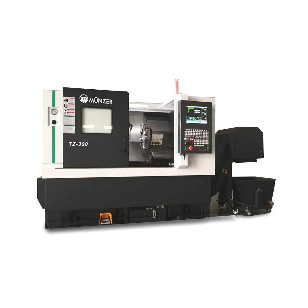 Stable TZ-320 Horizontal Small lathe Linear Guide rail Taiwan metal CNC lathe machine
