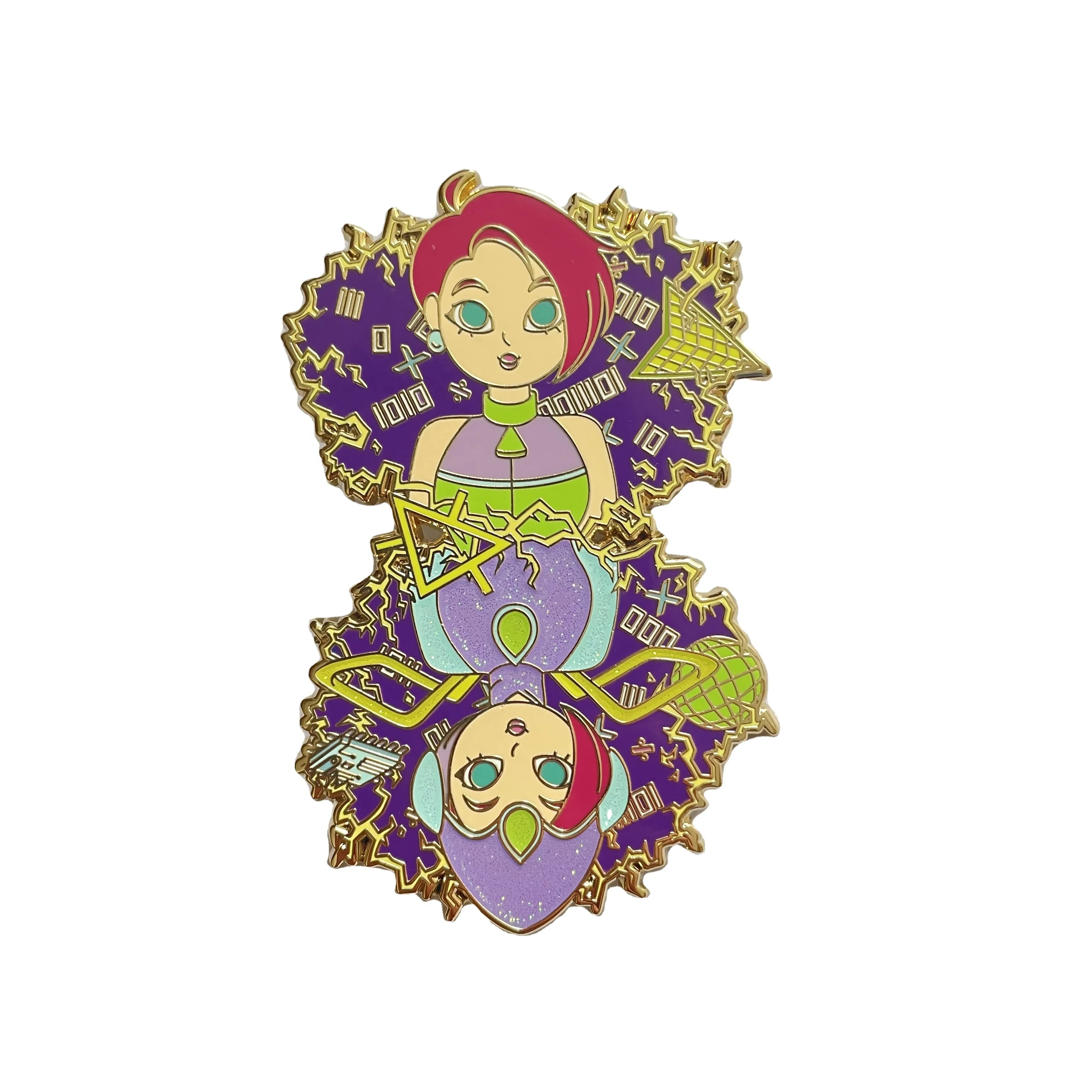 Muyue Custom Cheap metal Dome Lapel Pin Printed Epoxy Resin Flag Badge for Advertising Metal Crafts