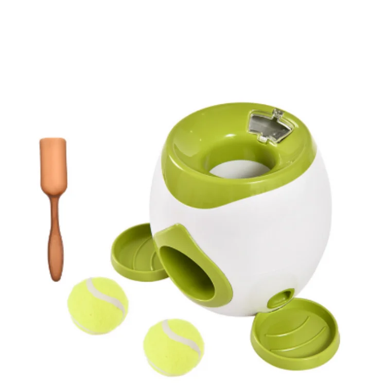 Design Automatic Dog Training Toys Throwing Ball Machine Pet Food Emission Device Feeder Interactive Fetch Tennis Ball Launcher