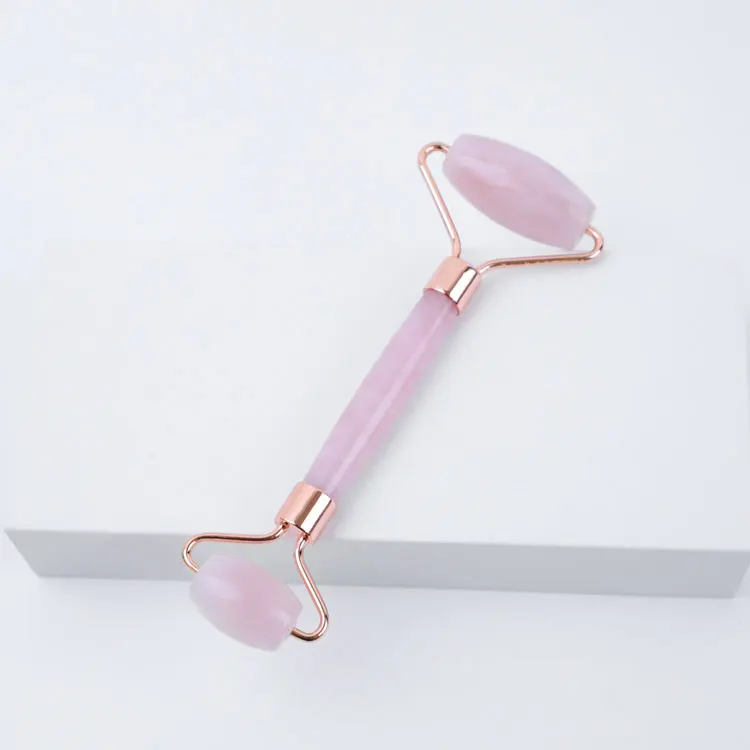 best 3d jade beauty rose pink quartz mini massage stone face roller