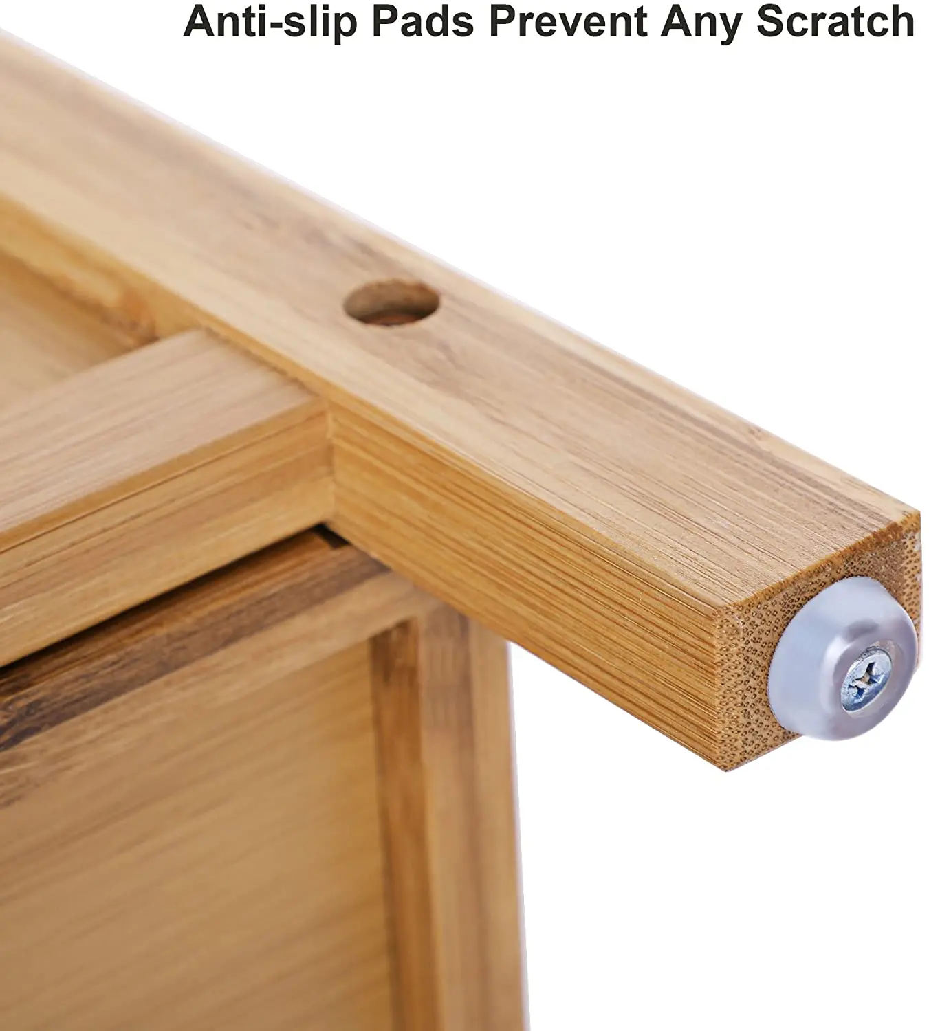 Bamboo Storage Corner Cabinet for Storage Organizer for Living Room