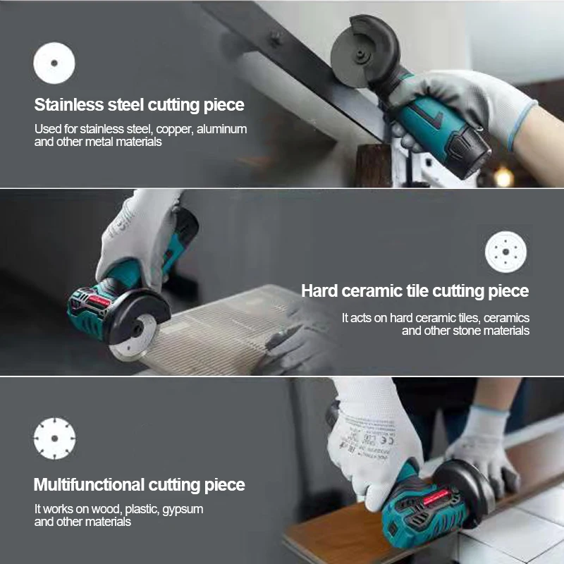 COOFIX Portable Electric Angle Grinder Cordless Angle Grinder Power Tools For Cutting