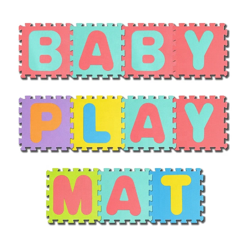 Aji Alfombra Para Bebe Colchoneta Baby Activity Number & Letter Tikar Espuma Eva Children Crawling Alphabet For Kids Play Mat