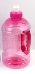 2L water bottle for gym/PET Clear jar with handle/clear plastic water bottles