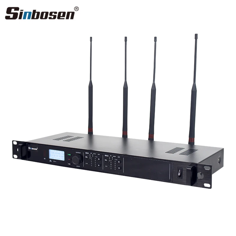 U-D4D high quality dynamic digital true diversity microphone wireless professional uhf system 2 channel for stage performance