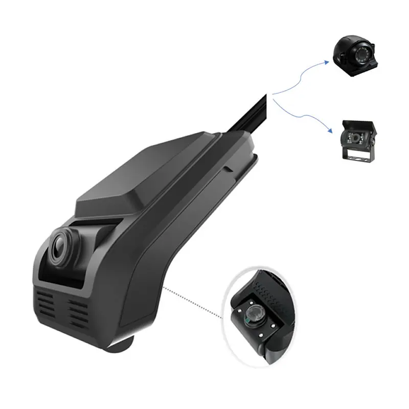 Driver Monitoring System 4ch AI Dashcam ADAS DSM with Extended 2CH 4G gps wifi