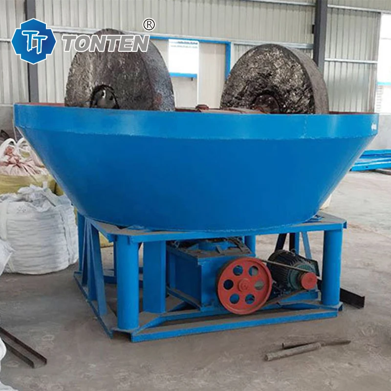 High Quality 1500 Wet Pan Mill for Gold Rock Mining Equipment Wet Pan Milling Machine