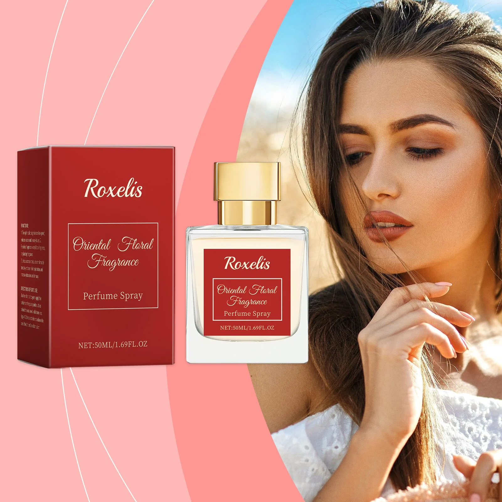 Oriental Floral Body Spray Perfume for Women Fresh and Elegant Rose Scent Convenient Portable Fragrance Mist