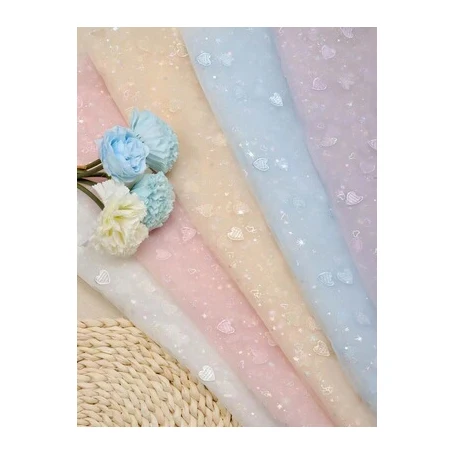 Высококачественная юбка для девочек HG0330 сетчатая ткань с вышивкой в виде сердца детское кружевное свадебное платье