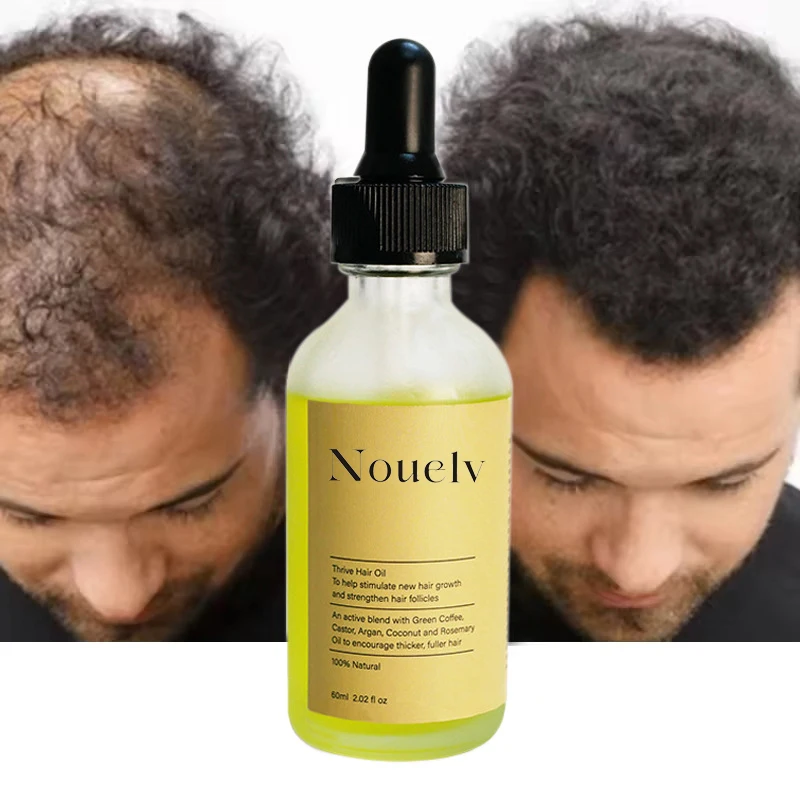 OEM customized 60ml 100% Natural Organic Mix Herbs Argan Castor Oil Scalp Care Hair Products  for Hair Growth fuller