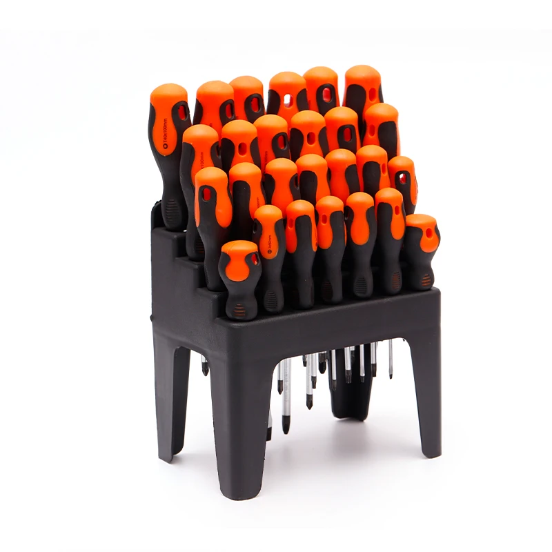 26 Pieces wholesale factory price green shell steel magnetic Brown screwdriver set