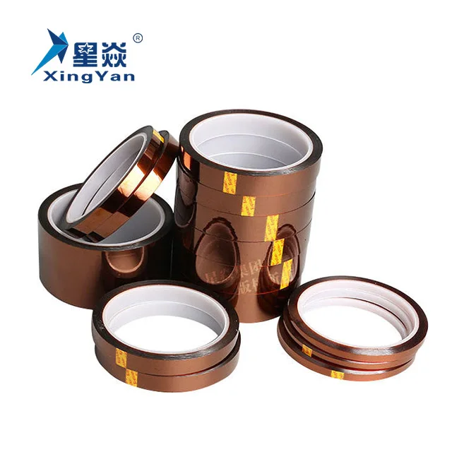 Xingyan Heat Resistant Goldfinger Thermal Tape Adhesive kap ton Polyimide Film Tape For Sublimation Heat Press DIY Crafts