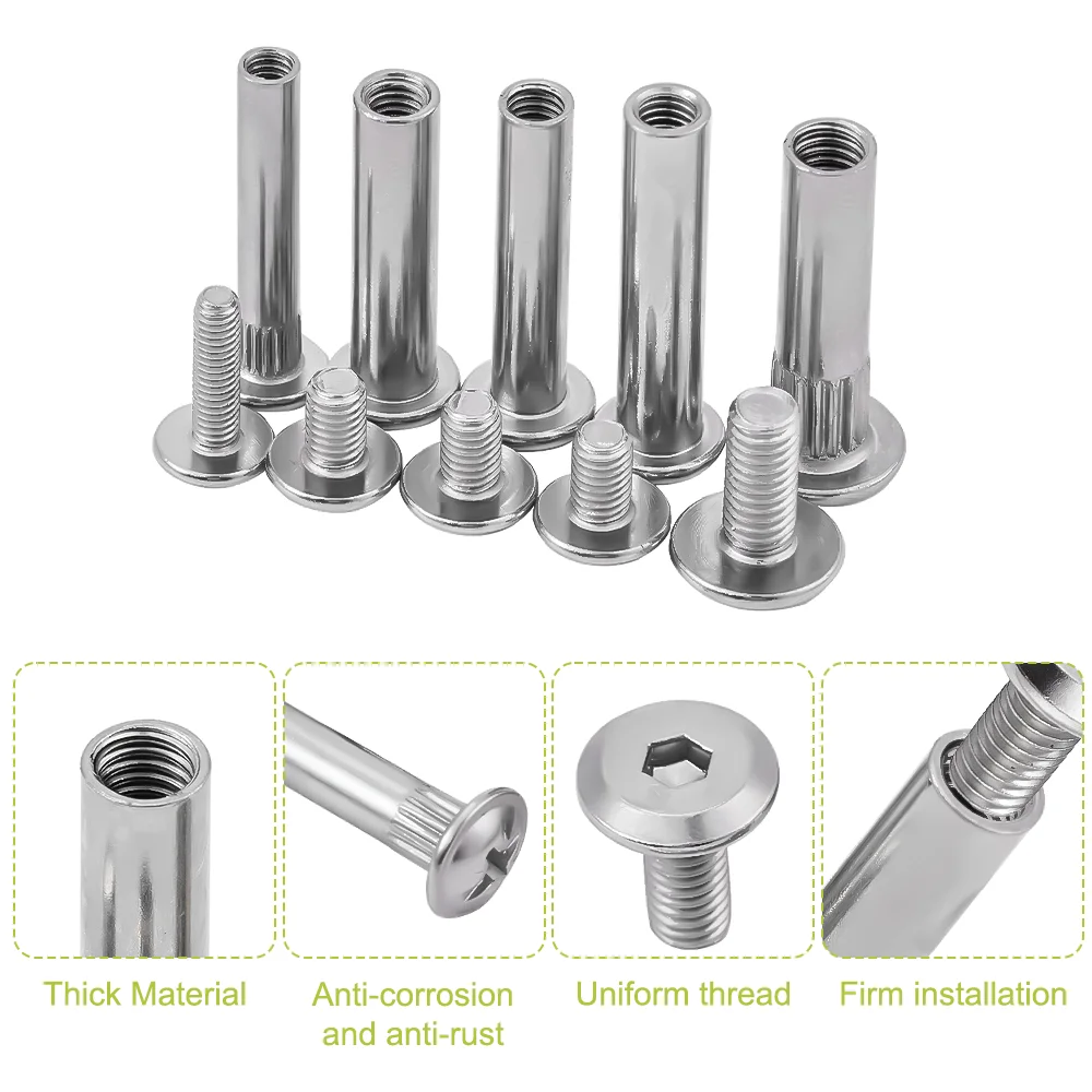 Best Selling Hexagon Belt Male Female Chicago Screws Combination Furniture Screws Connecting Bolts
