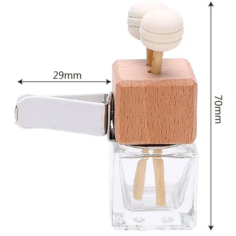8ml Car Air Freshener Outlet Clip Glass Car Perfume Diffuser Bottle for Essential Oil Crystal Car-styling Auto Ornament Perfume