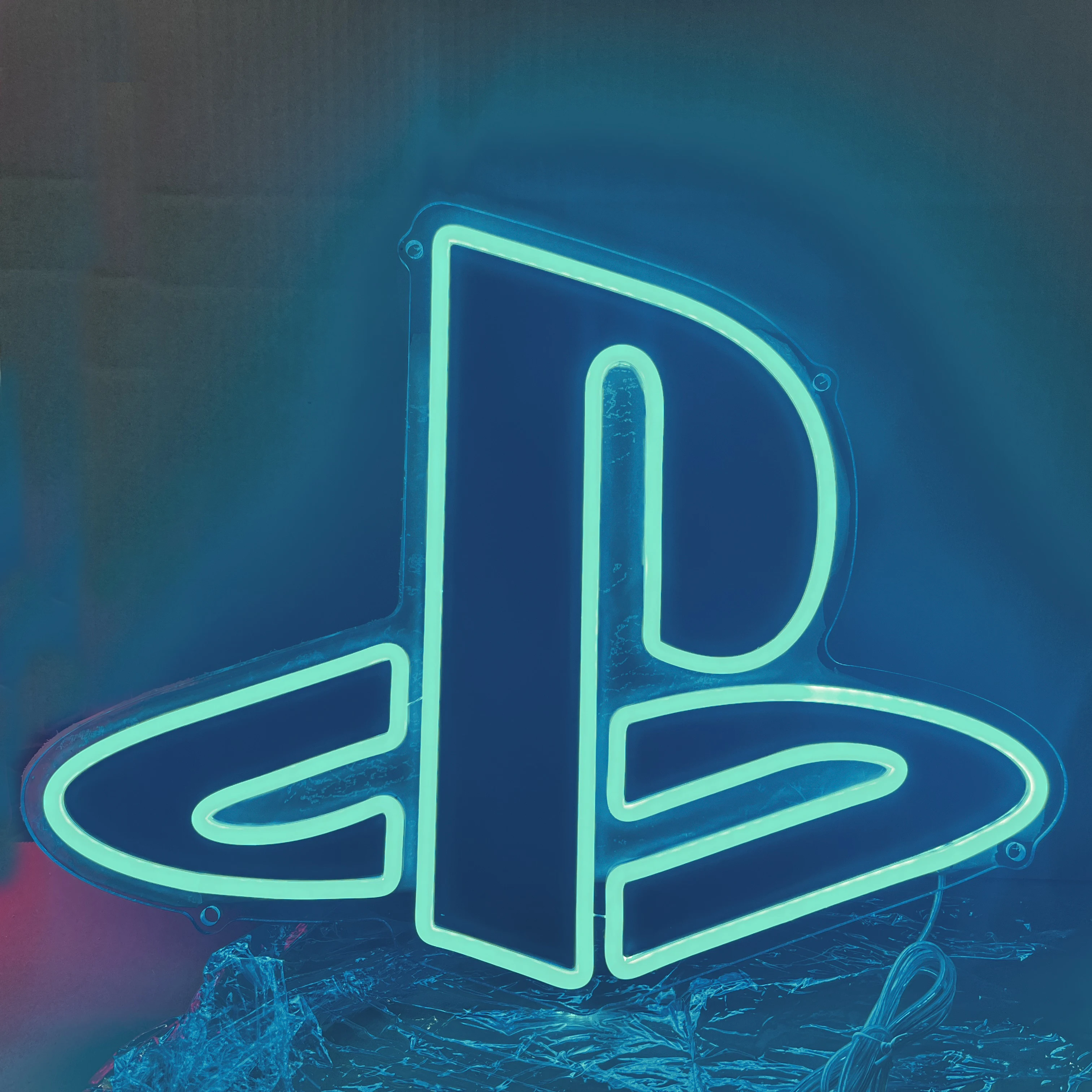 Playstation neon sign and uv printing custom neon sign gaming design led light neon sign