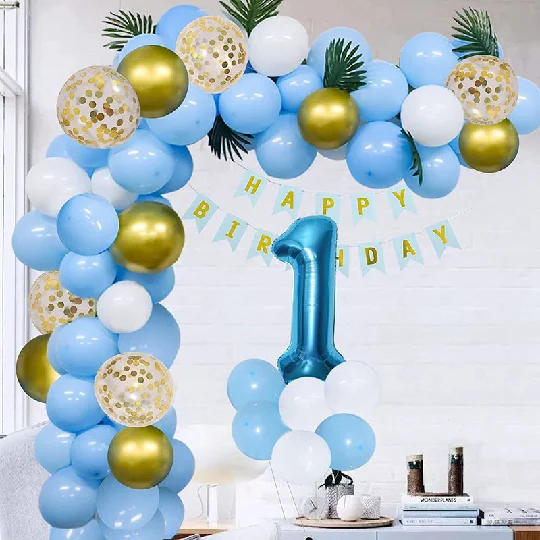 2022 kits arco de globos party decorations happy 1st birthday banner balloons garland arch kit