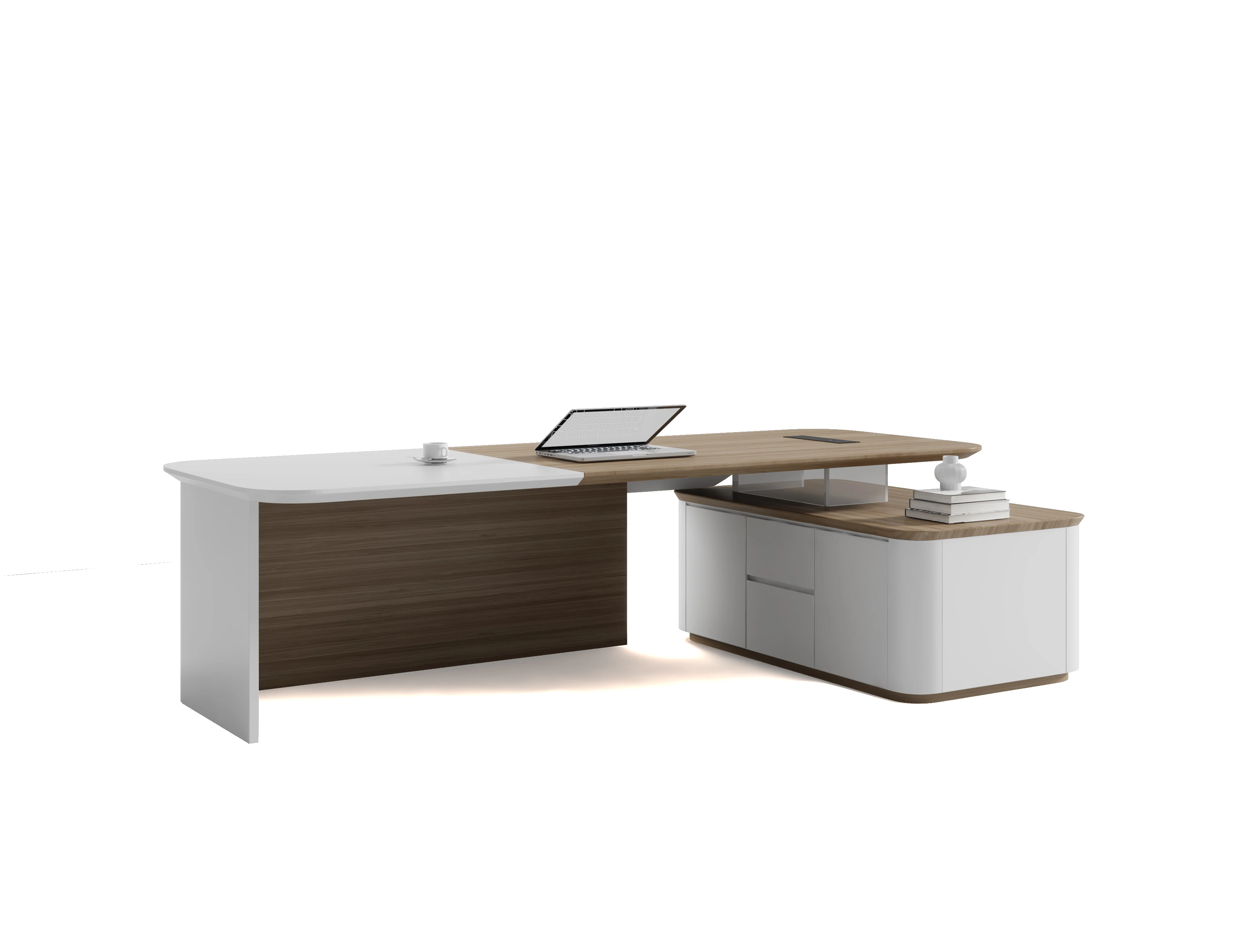 WESOME Simple Modern Office Furniture White High-end Design Executive Desk CEO Table Manager Desk