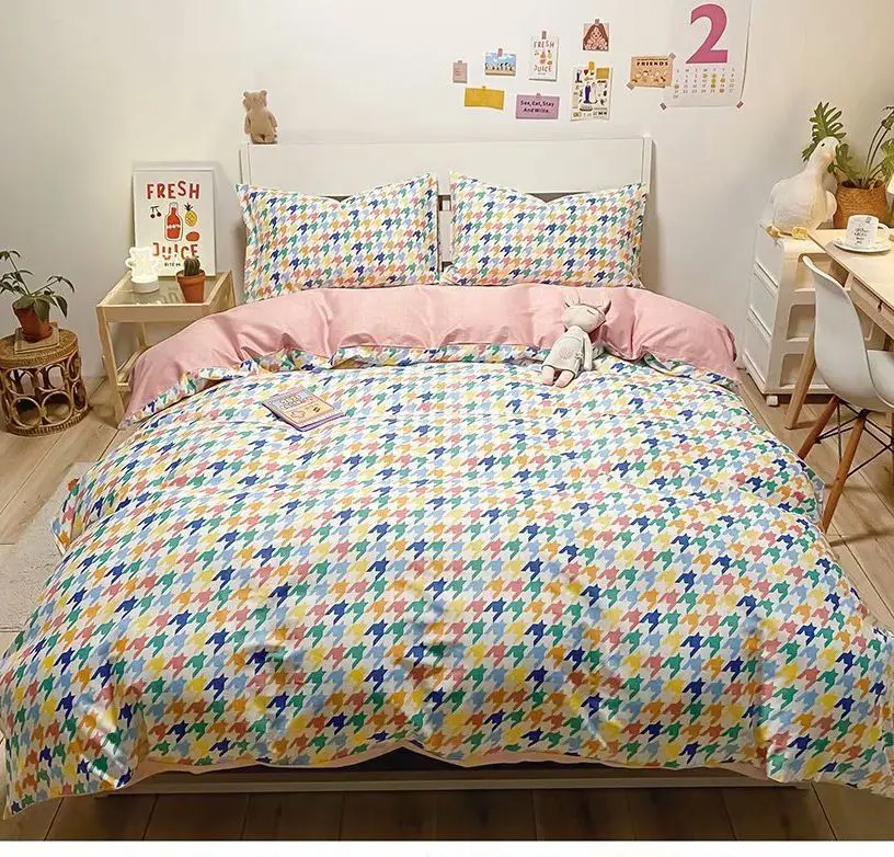 Excellent Quality Home Textile Bed Sheet  Bedsheet Bedding Set 100% Cotton Comforter Sets Bedding