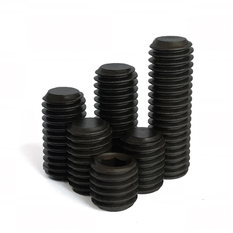 Inch Alloy Steel Black Oxide Flat End Hexagon 5/16 Hex Socket Set Screws With Flat Point