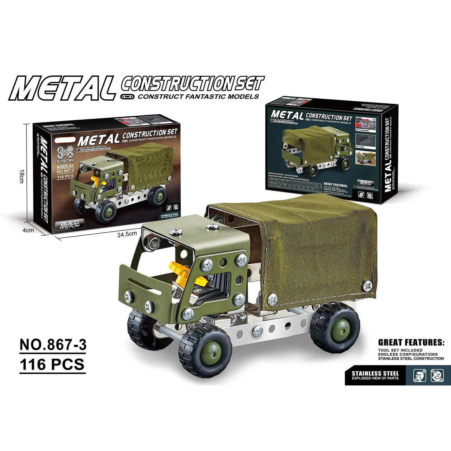 3D металлический строительный блок