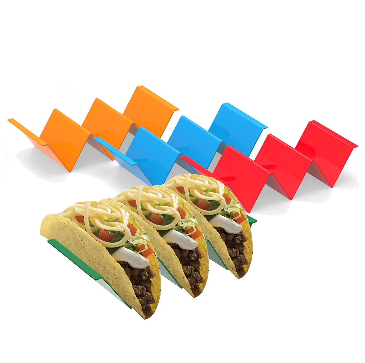 
Food grade plastic taco trays stand Tray dishwasher and microwave oven available taco holder 
