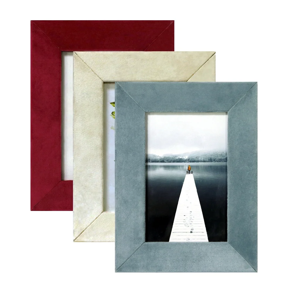 
Innovative Style 4x6' MDF Photo Frame with Special Soft Dyed Flannelette for Home Office Desk Top Display 