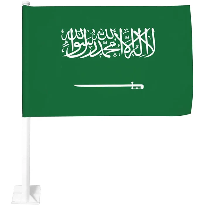 Оптовая продажа флаг Саудовской Аравии прочный 12 х18 дюймов автомобильные декоративные флаги из полиэстера для наружных экскурсий