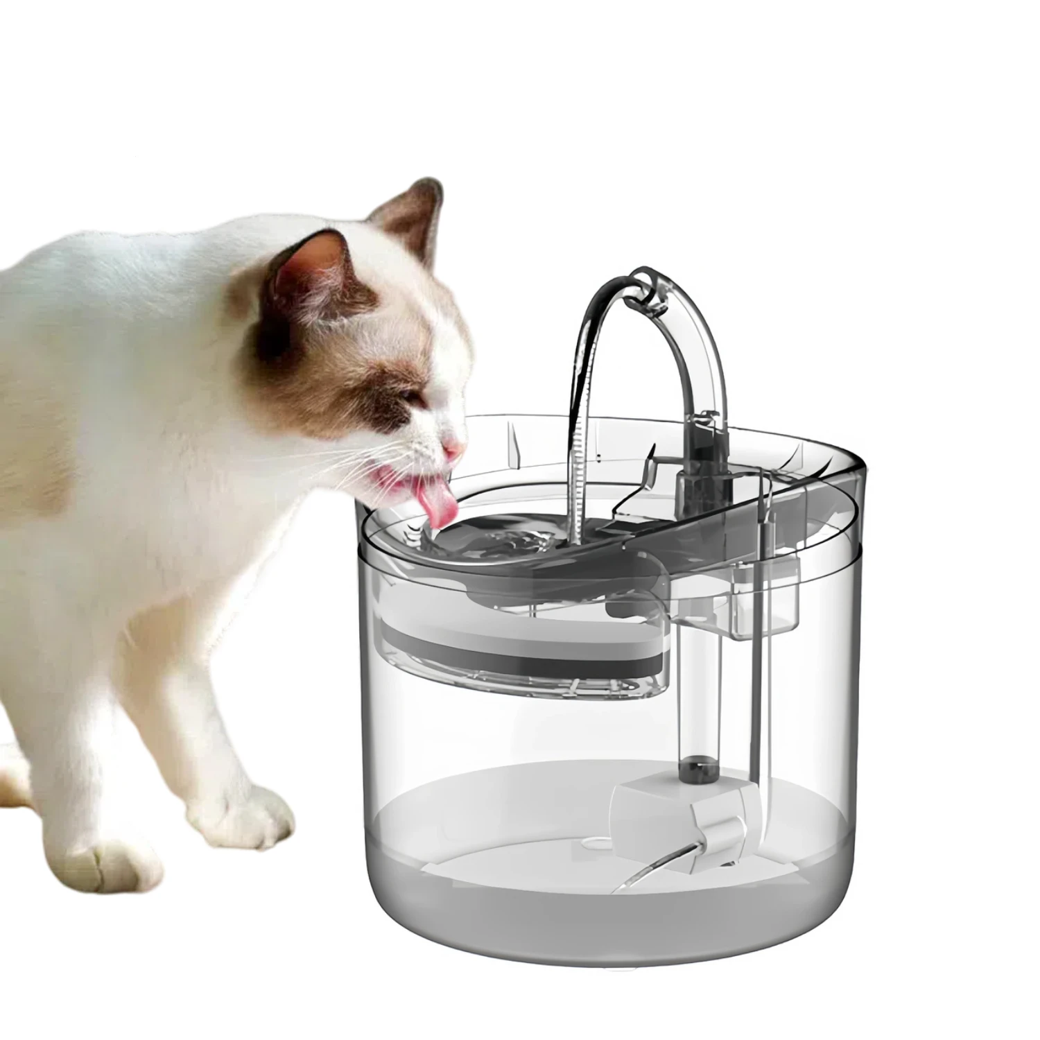 2L Automatic Pet Water Dispenser Drinking Fountain Quiet Pump Cat Water Fountain for Cats Indoor with Replacement Filters