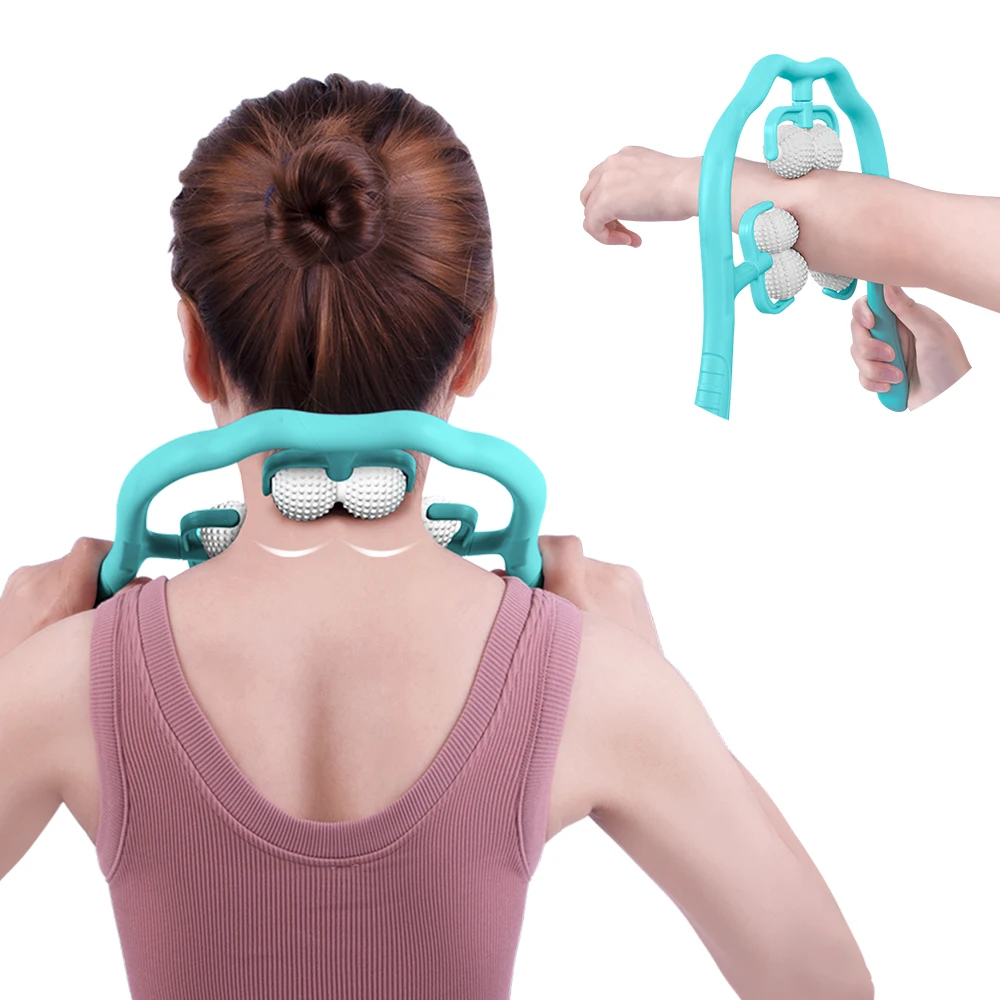 Galecon 6-Wheel Leg Clamp Slimming Ring Neck/Leg Massager Muscle Roller