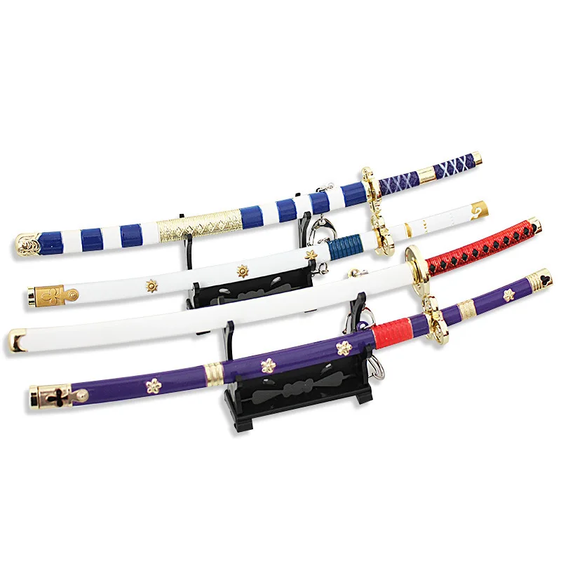 Косплей модель оружия Luffy Zoro Katana One Pieces меч аниме брелок металлические держатели для ключей