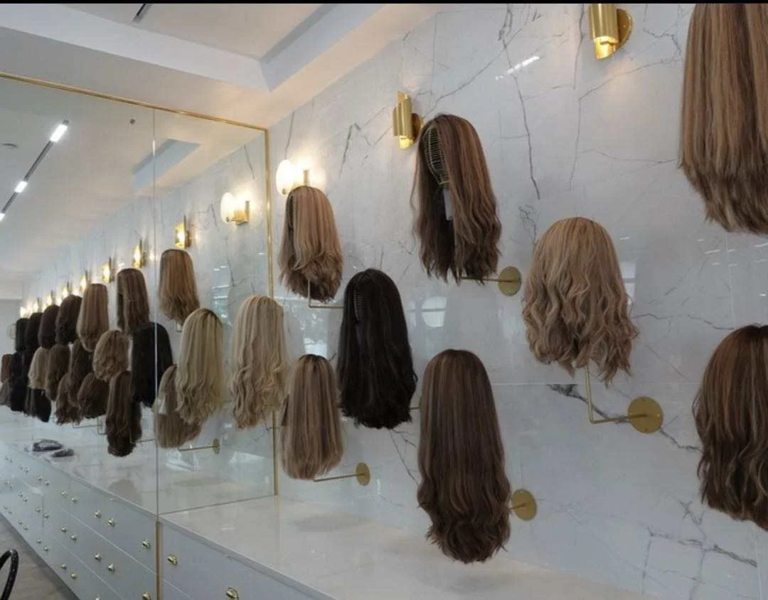 Wire Hats Display Holder Wall Mounted Wig Display Rack Storage Holder / Silver Wigs Display Head Metal Women for Boutique Gold