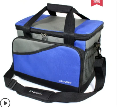 Hot selling 600D oxford durable lunch insulated thermal delivery bag customized food cooler bag