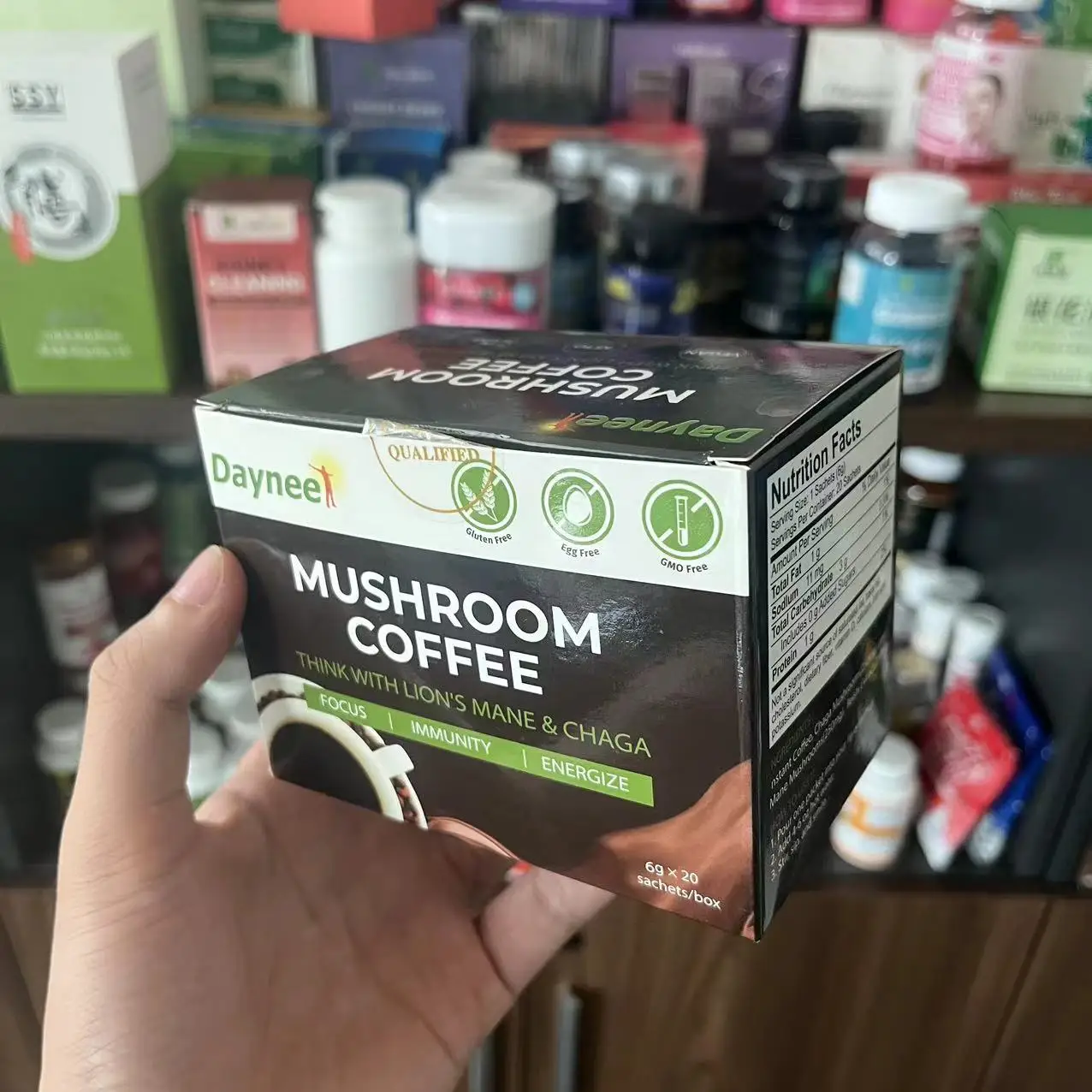 Private Label Natural Herbal Organic Lions Mane Ganoderma Instant Chaga Mushroom Coffee