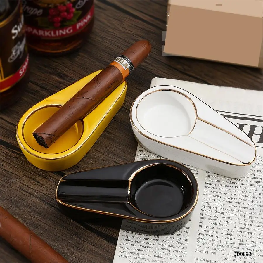 Luxury Ceramic Cigar Ashtray Portable Cigar Ashtray Accessories