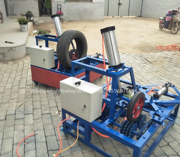 Tire Circle Cutter Shredder Old Car Rubber Tyre Cutting Recycling Processing Machine