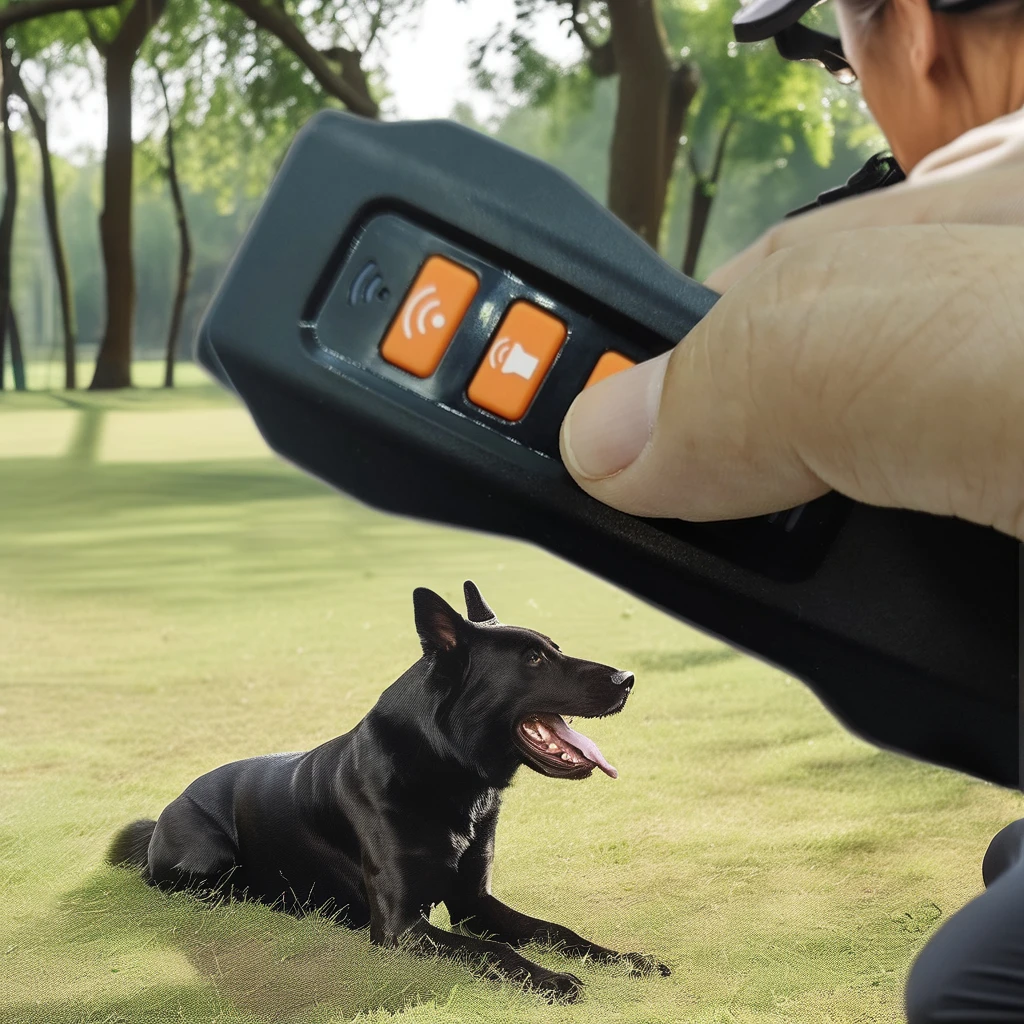 2024 Custom Plastic Outdoor Sonic Laser Ultrasonic Dog Repeller Rechargeable Bark Control Device 3 Mode for Training