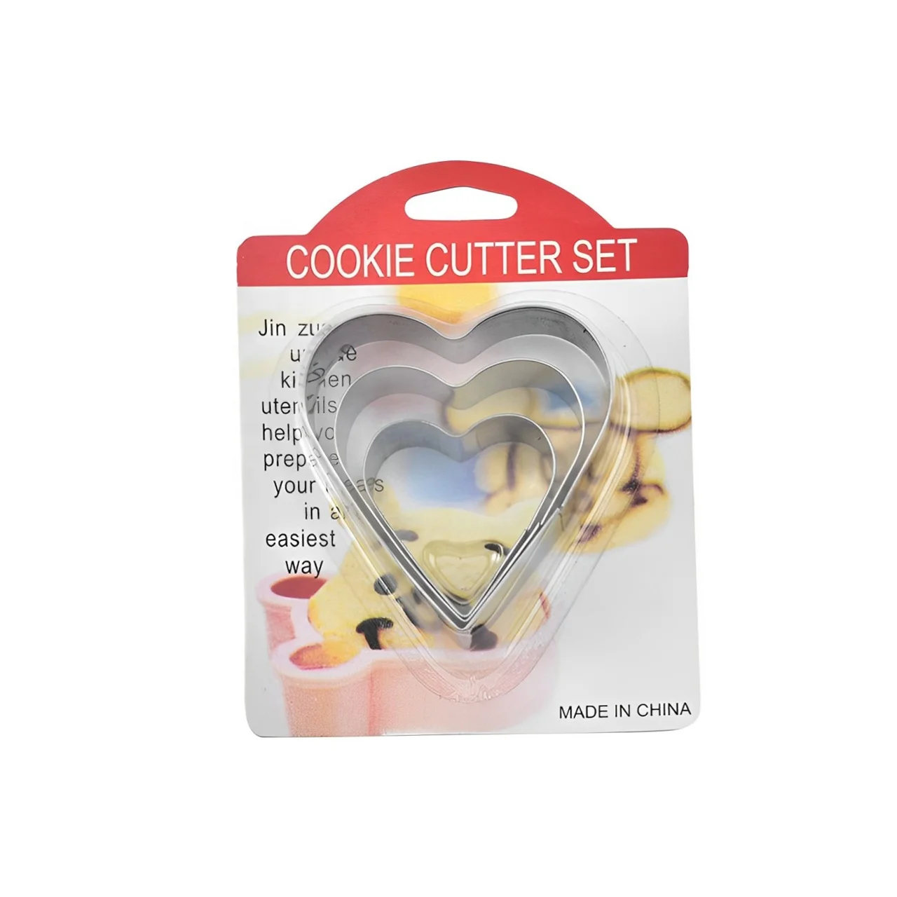 High Quality Reasonable Custom Stainless Steel Halloween Heart Shape Christmas 3D Mold Square Cookie Cutter Set of 3