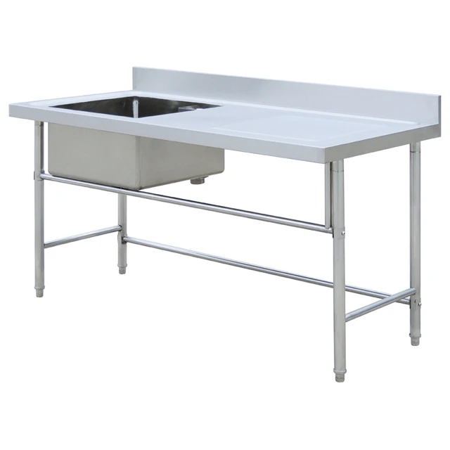 2022 #304 #201 Stainless Steel Commercial Restaurant Kitchen Work Table Sink