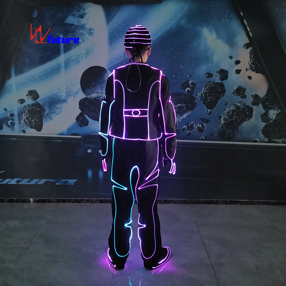 Светодиодный костюм Tron светящиеся в темноте платья tian chuang одежда для выступлений
